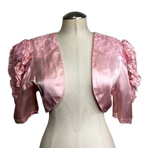 Savoy's True Vintage 80's Cowgirl Western Dolly Parton Ruffle Lace Shrug